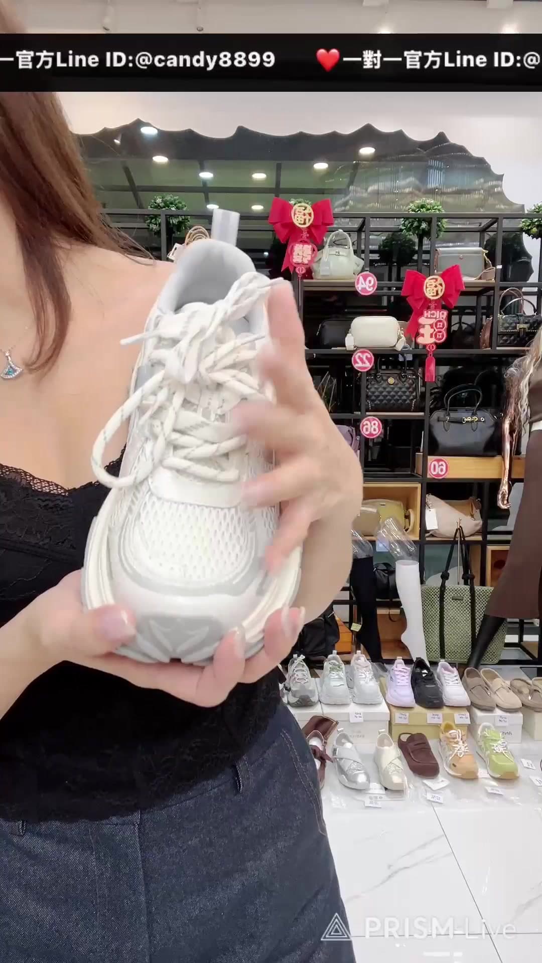 米色重手工鞋
